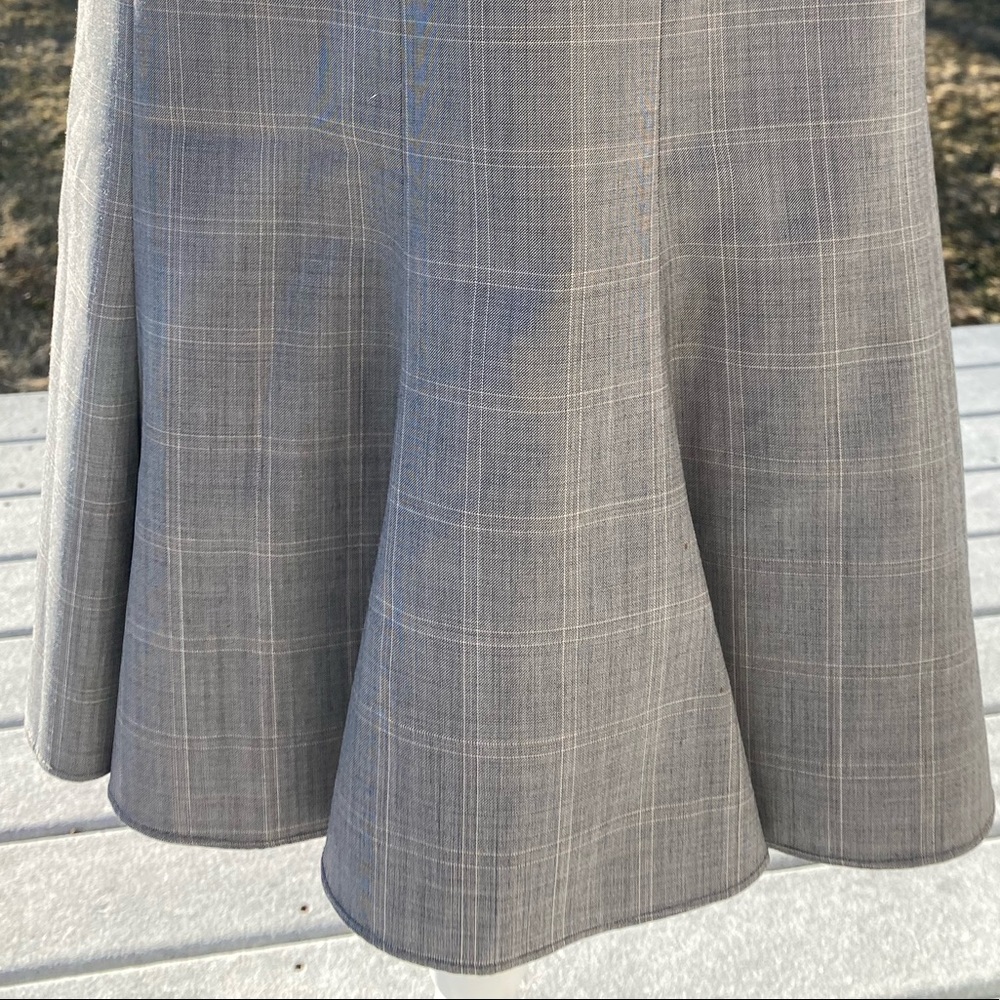 Ann Taylor Loft Gray Windowpane Pattern Skirt Siz… - image 6